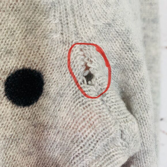 Cynthia Rowley 100% Cashmere Polka Dot Sweater Women’s Size Large Luxurious Knit - Picture 4 of 10